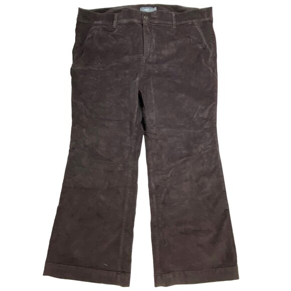 Torrid Women's Corduroy Pants 22 Short Flared Leg Brown Cotton/Spandex - Picture 3 of 8